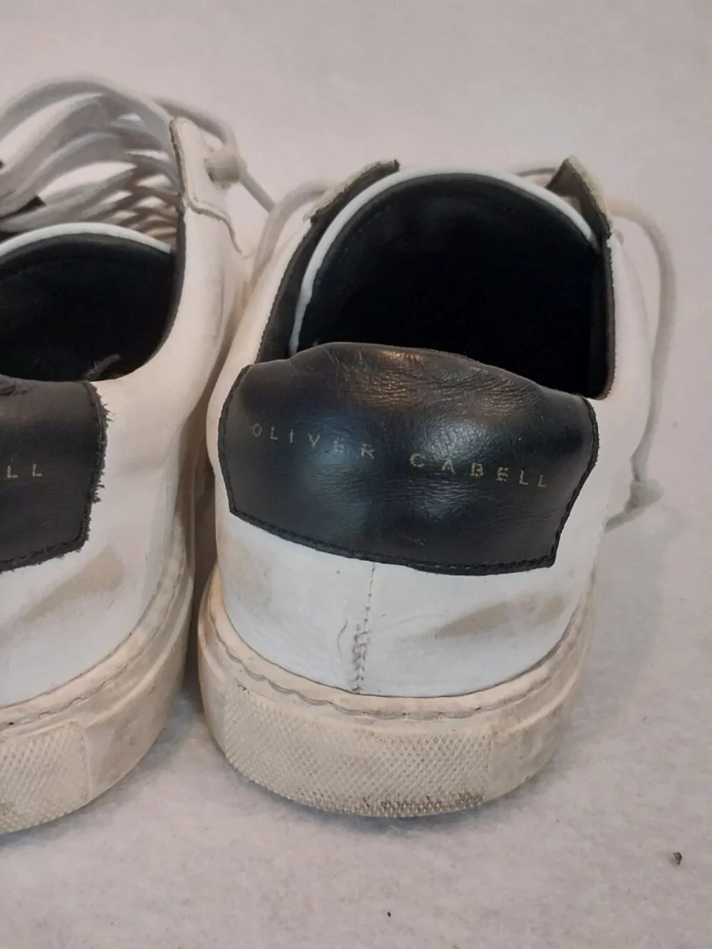 Oliver Cabell Sneakers Womens 7.5 38 White Leather Designer Casual Shoes Glitter
